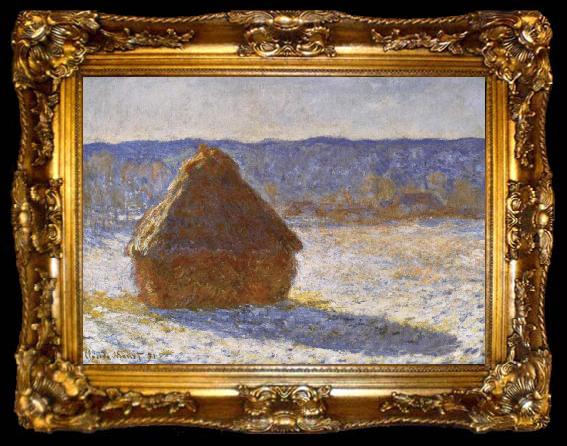 framed  Claude Monet Haystack in the Snwo,Morning, ta009-2